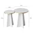 Hanah Home Mushroom 2 Set klub stolova, Beli