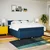 Vidaxl Box spring postelja z vzmetnico modra 200x200 cm blago