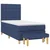 Greatstore Box spring postelja z vzmetnico moder 80x200 cm blago