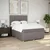 Vidaxl Box spring postelja z vzmetnico taupe 140x200 cm blago