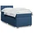 vidaXL Box spring postelja z vzmetnico modra 90x200 cm blago