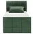 MID.YOU POSTELJA BOXSPRING 120 cm x 200 cm , tekstil, leseni material olivno zelena
