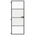 Sobna vrata tanka crna 76 x 201,5 cm kaljeno staklo i aluminij