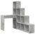 Kutni stol s policom Betonski sivi 101,5 x 149,5 x 149,5 cm