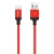 Hoco podatkovni kabel Type C na USB 1m 3A rdeč pleten