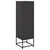 Visoka komoda crna 36x39x123 cm čelična