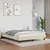 Vidaxl Posteljni okvir krem 140x200 cm umetno usnje