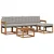 Set vanjskih sofa 6 kom. Prirodna i svjetlosiva