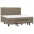 vidaXL Box spring postelja z vzmetnico taupe 200x200 cm blago, (20761147)