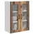 Vidaxl Stenski stekleni omarica LUCCA Star les 60 x 31 x 80 cm