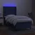 Vidaxl Box spring postelja z vzmetnico LED modra 90x200 cm blago