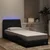 Okvir kreveta s LED-om bez madraca crni 90 x 200 cm baršunasti