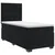vidaXL Postelja boxspring z vzmetnico Črna 90 x 190 cm Žamet