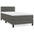 vidaXL Box spring postelja z vzmetnico temno siva 100x200 cm žamet