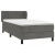 vidaXL Box spring postelja z vzmetnico temno siv 90x190 cm žamet