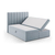 Svetlo modra boxspring postelja s prostorom za shranjevanje 160x200 cm Gina – Milo Casa