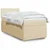 Vidaxl Box spring postelja z vzmetnico krem 100x200 cm blago