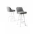 Hanah Home Set barskih stolica Atex, 44x105x42 cm,4 komada, Sive