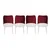 Hanah Home Set trpezarijskih stolica Nova 081 V4, 4 komada, Bordo