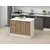 Hanah Home kuhinjsko ostrvo Alvinka 20238, 120 cm, belo / dore