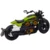 LEAN TOYS Motocikel Chopper kovinski, črn, zeleni dodatki, 1:12