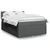 Vidaxl Box spring postelja z vzmetnico temno siva 140x200 cm blago