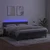 Vidaxl Box spring postelja z vzmetnico LED temno siva 180x200 cm žamet