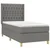 Vidaxl Box spring postelja z vzmetnico temno siva 90x190 cm blago