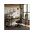 BOLZZ Ugaoni radni sto sa policama – Black LOFT ModernHome