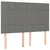 Vidaxl Box spring postelja z vzmetnico LED temno siva 140x190 cm blago