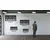 WallXpert metalni zidni ukras 5301, klavirske dirke u perspektivi na pravougaonom panelu, 75 x 40 cm, crni