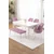 Hanah Home trpezarijski set Pir, sto, 4 stolice i klupa, bela ploča, roze tkanina Babyface