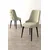 Hanah Home set trpezarijskih stolica Enoa 6 kom, krem tkanina Babyface, crne drvene noge