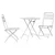 Bistro set 3 pcs Bijelo Čelik