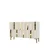 Hanah Home komoda Nota 120, 120 cm, bela / travertin / zlatna