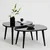Hanah Home Set klub stolova, 2 komada Gusto Crno-Sivi