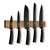 Berlinger Haus Set noževa sa bambusovim magnetnim držačem Black Rose Collection BH-2884N, 6 komada, Crni