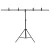 Stalak za pozadinu u obliku slova T crni 151x60x(70-200) cm