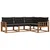 Set vanjskih sofa s jastukom 4 pcs Prirodna i crna