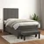 Vidaxl Box spring postelja z vzmetnico temno siva 80x200 cm žamet