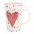 Velika porcelanasta skodelica v rdeči škatli za valentinovo darilo 450 ml