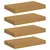 Polica na zidu 4 pcs Bež 40 x 23,5 x 4 cm Konstruirano drvo