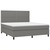 vidaXL Box spring postelja z vzmetnico LED temno siva 180x200 cm blago