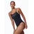 Speedo endurance+ logo thin strap anthracite s - uk32