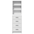 Highboard s ladicama Bijelo 40 x 41 x 135 cm Konstruirano drvo