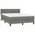 Vidaxl Box spring postelja z vzmetnico temno siva 140x200 cm blago