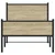 Vidaxl Kovinski posteljni okvir brez vzmetnice sonoma hrast 75x190 cm