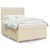 Vidaxl Box spring postelja z vzmetnico krem 140x190 cm blago