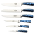 7-piece Rockingham Forge Sunrise knife set, Sapphire - Grunwerg
