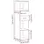 Visoka komoda crna 30 x 42,5 x 124 cm od konstruiranog drva